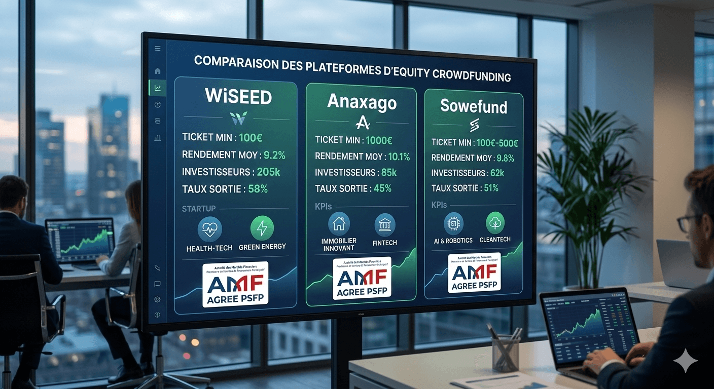 WiSEED, Anaxago, Sowefund : comparatif des plateformes d'equity crowdfunding